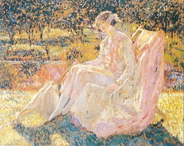 Frederick Carl Frieseke Painting - Sunbath Impressionist women Frederick Carl Frieseke